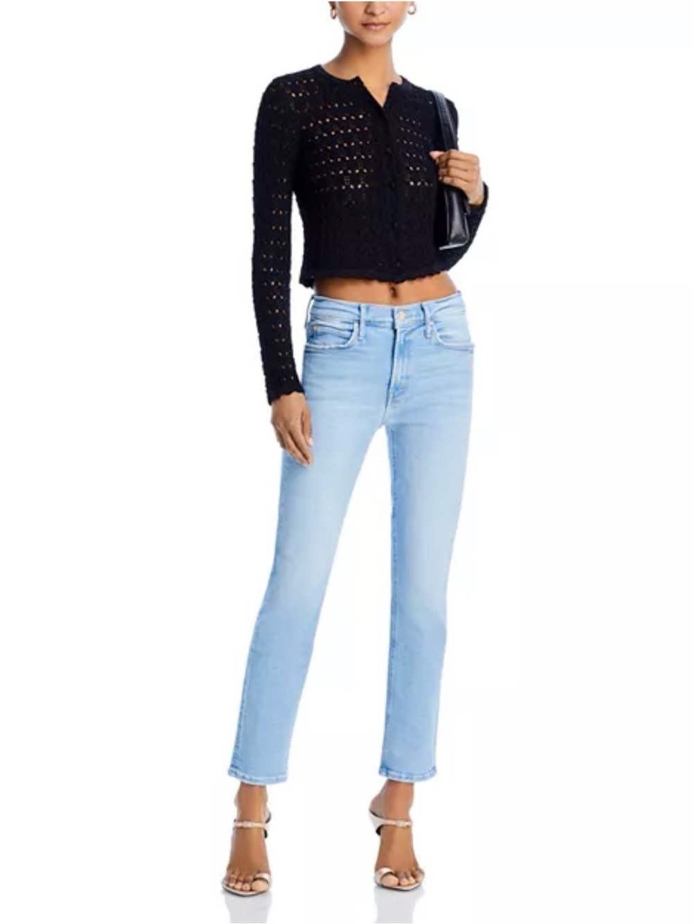 MOTHER Mid-Rise Dazzler Ankle Light Blue Straight Leg Jeans Limited Edition 27